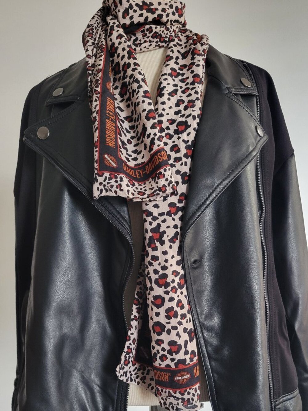 Adrienne Landau Onyx Oversized Moto Leather Jacket